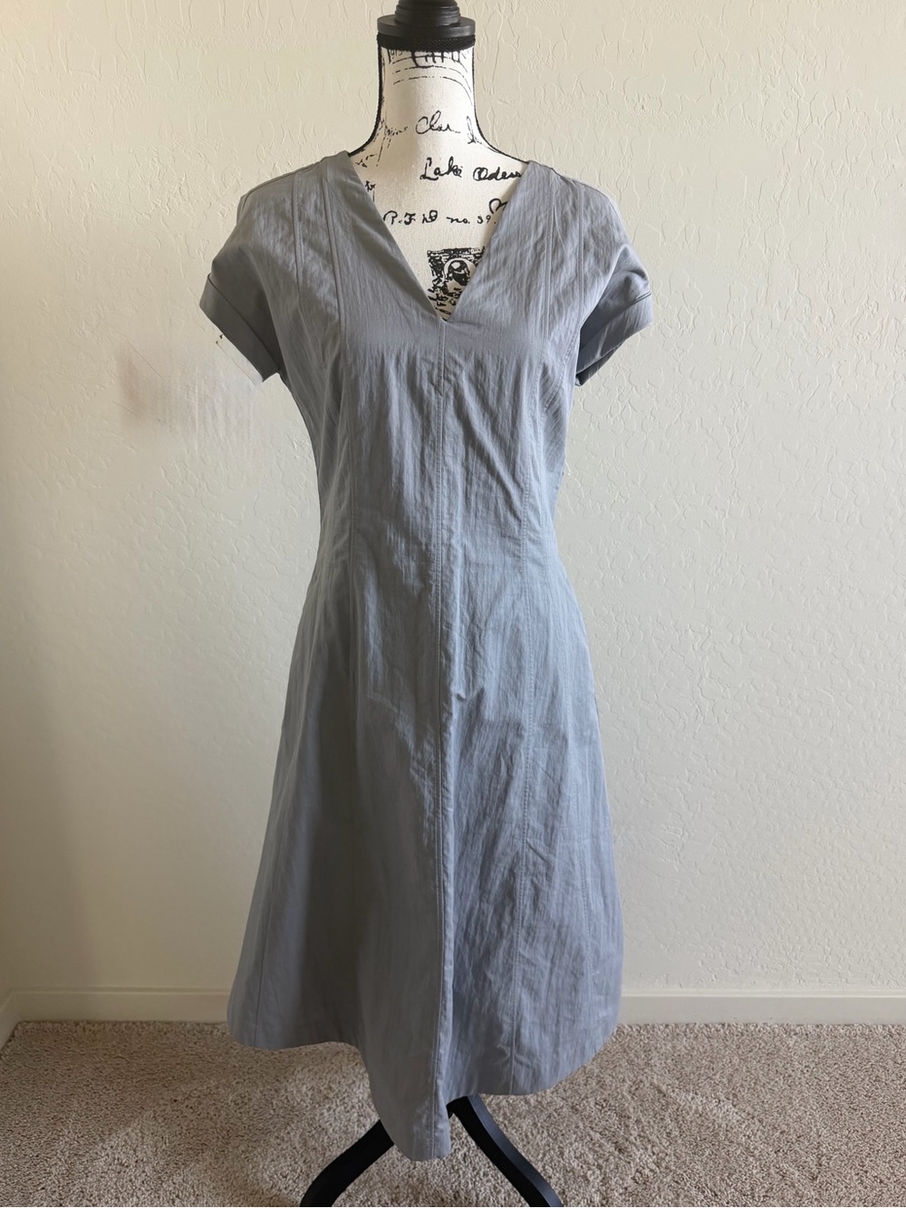Brunello Cucinelli Light Blue Monili Cuff Seamed Dress Sz. M
